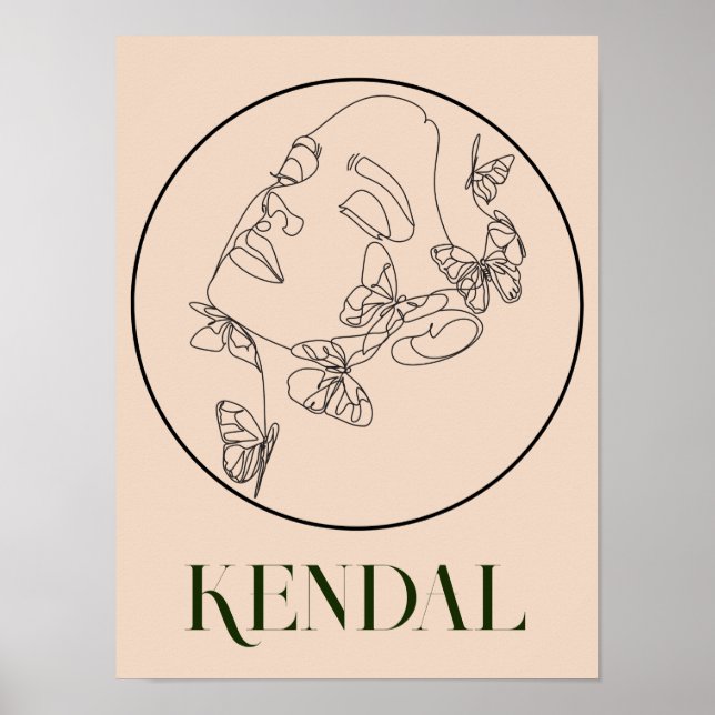 Boho Bohemian Abstrato Minimesyle Poster (Frente)