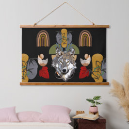 Boho Bohemian Moderna Art Fox Earth Tones Wall Art