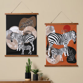 Boho Bohemian Wall Art Zebra Canvas Mãe Kid