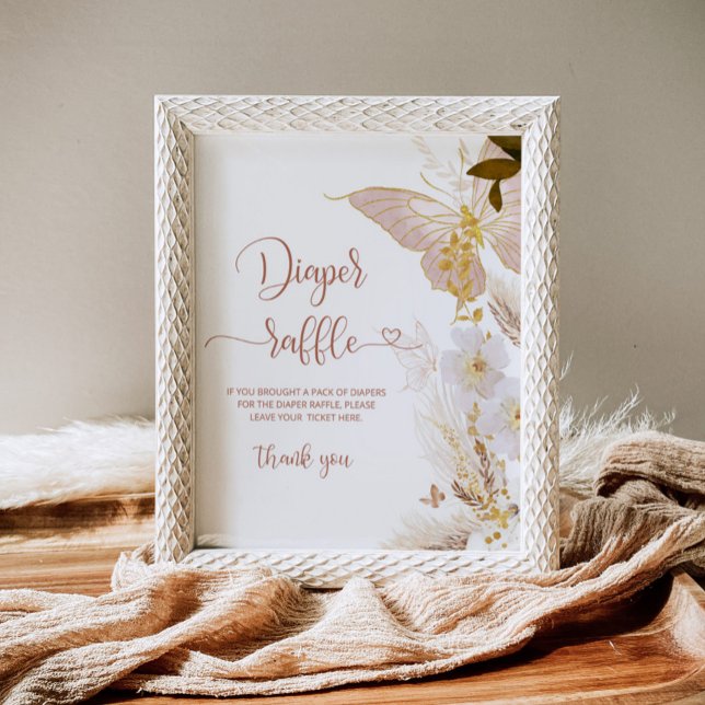 Boho borboleta de Fralda de ouro Poster (Criador carregado)