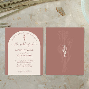 Boho Budget Terracotta Botanical Floral Moderno