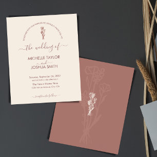 Boho Budget Terracotta Botanical Floral Moderno