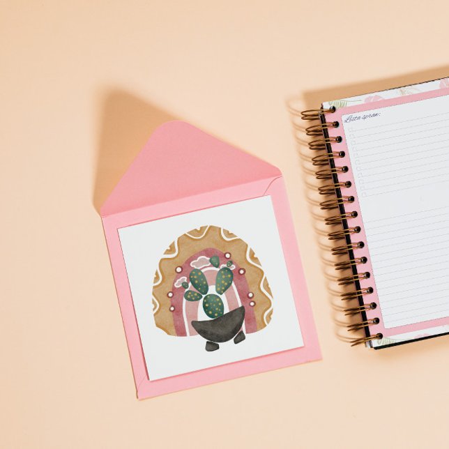 Boho Cactus Rainbow: Vibes Vibrantes Do Deserto (Criador carregado)