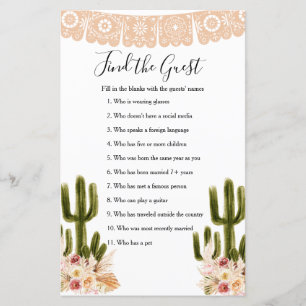 Boho Cactus Taco sobre "Amor Encontre o Jogo Convi