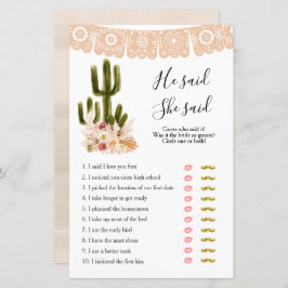 Boho Cactus Taco sobre o Amor Ele disse que ela di