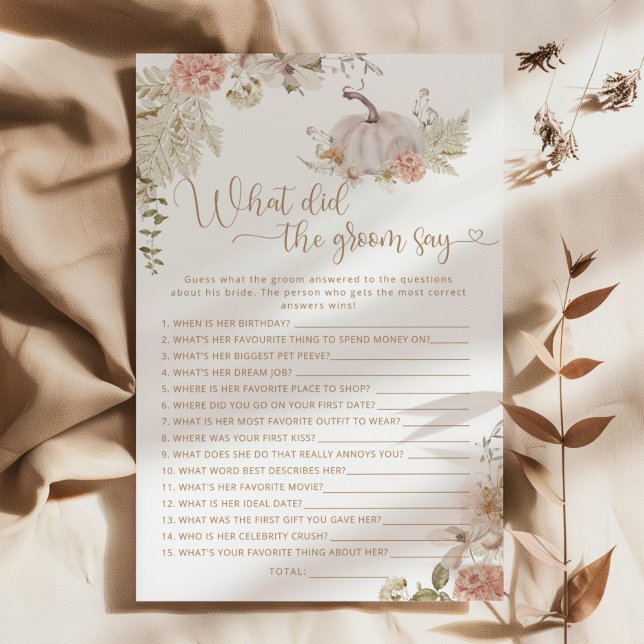 Boho caia abóbora O que o noivo disse? (Criador carregado)