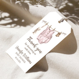 Boho chá de fraldas obrigado  etiquetas