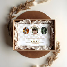 Boho Checkered Pattern Order Obrigado Cartão com f