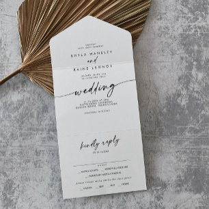 Boho Chic Black and White Meal Choice Casamento RS
