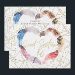 Boho Chic Feather Heart Doce 16 Convites de festas<br><div class="desc">Boho Chic Feather Heart Doce 16 Convites de festas Convites</div>