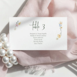 Boho chic Pastel flores Placas de Casamento