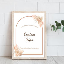 Boho Chic - Poster de Sinal Personalizado Minimali