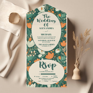 Boho Chic Retro Colorido Casamento Floral