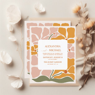 Boho Chic Retro Floral Casamento