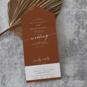 Boho Chic Terracotta Meal Choice Casamento RSVP