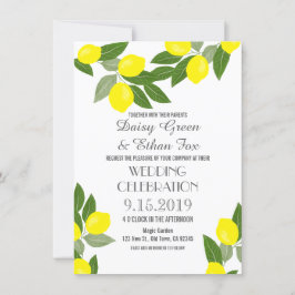 Boho Citrus Lemon Convites De Casamento