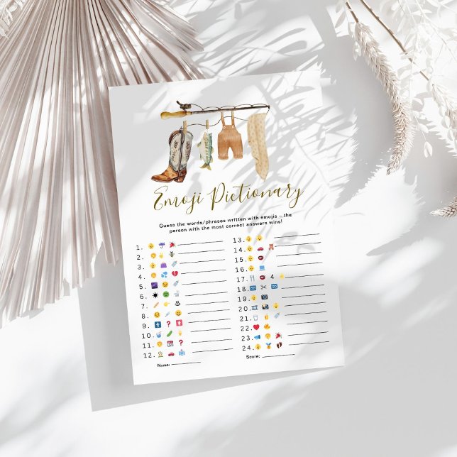 Boho Clothesline Chá de fraldas Emoji Pictionary G (Criador carregado)