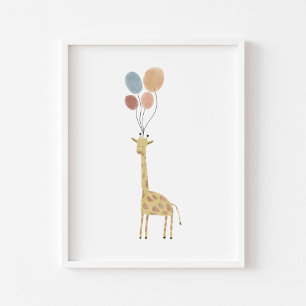 Boho color Giraffe impressão