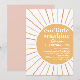 boho convite de aniversário do nosso pequeno sol