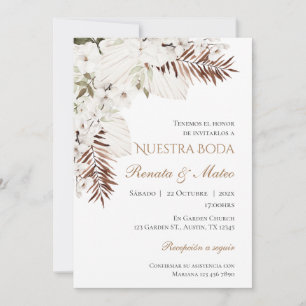 Boho - Convite De Casamento Espanhol
