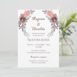 Boho - Convite De Casamento Espanhol