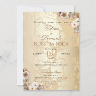 Boho - Convite De Casamento Espanhol