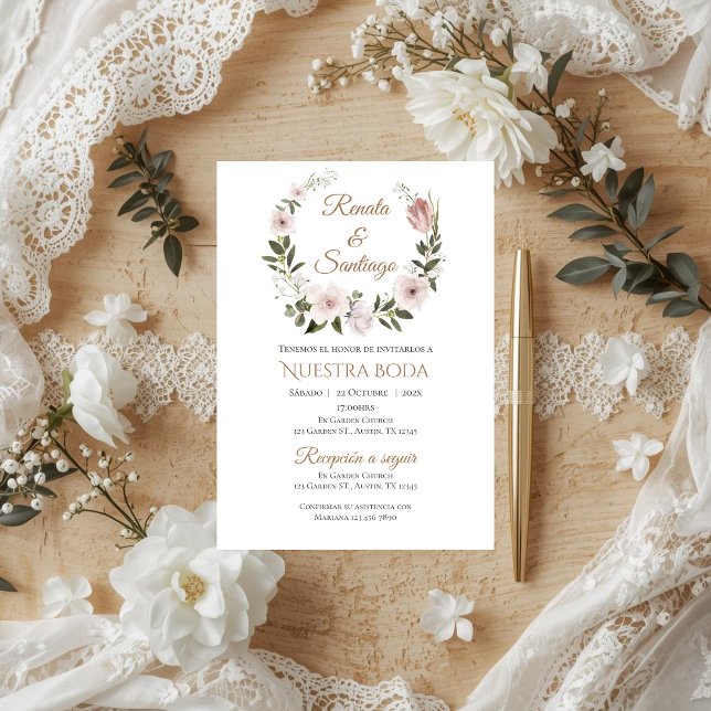Boho - Convite De Casamento Espanhol (Criador carregado)