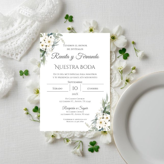 Boho - Convite De Casamento Espanhol (Criador carregado)