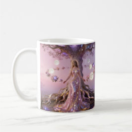 Boho Cosmic Bloom Rosa Xícaras de Café Feminino Et
