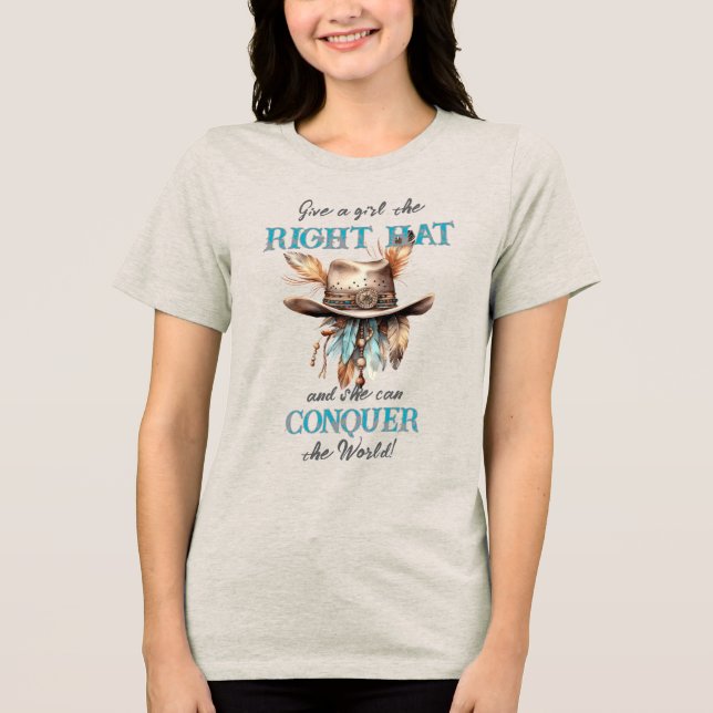Boho Cowgirl Hat T-shirt (Frente)