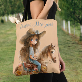 Boho Cowgirl Personaliza Saco de Tote de Cavalo
