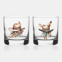 Boho Cowgirl Social Club Rocks Glass
