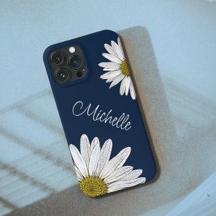 Boho Daisies Personalizado Marinho Floral Azul