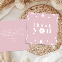 Boho Daisy Cartões de agradecimentos