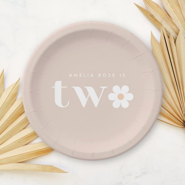 Boho Daisy, segunda pratos de aniversário (Criador carregado)