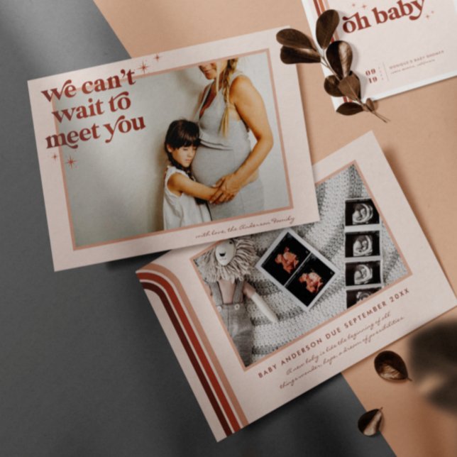 Boho de Anos setenta Retro | Gravidez fotográfica (Criador carregado)