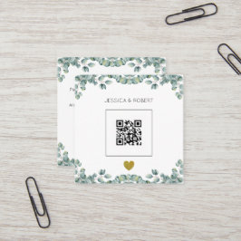 Boho de Orçamento Eucalyptus Código QR Convite de 