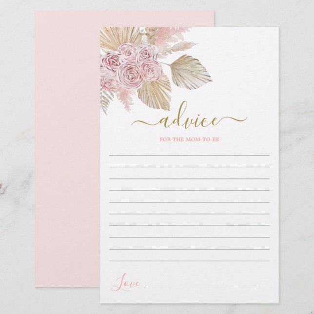 Boho Desert Advice para a Mãe Ser Carteira (Frente/Verso)