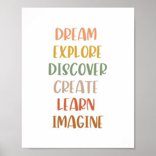 Boho Dream Explore Descubra o Crio Saiba Poster