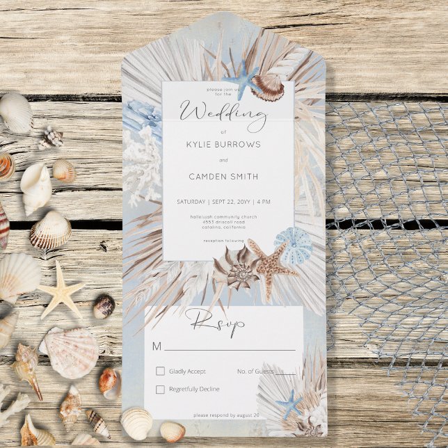 Boho Dusty Blue Beach Russ Sem Janto (Criador carregado)
