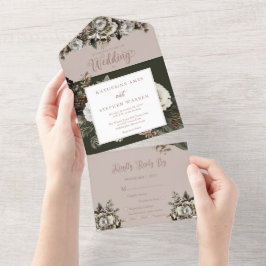Boho Dusty Buquê Floral Rosa Casado