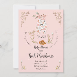 Boho É um Convite para Chás de fraldas de Menina