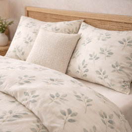 Boho Eucalyptus Botanical Pattern Pillowcase