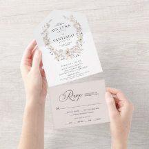 Boho Fall Botanical All in One Convite de casament