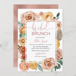 Boho Fall Floral Bridal Brunch Convite