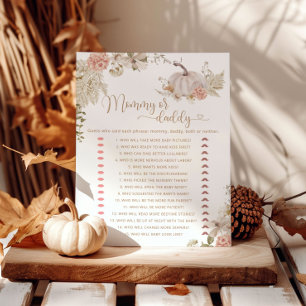 Boho fall Pumpkin mamãe ou jogo de chá de fraldas