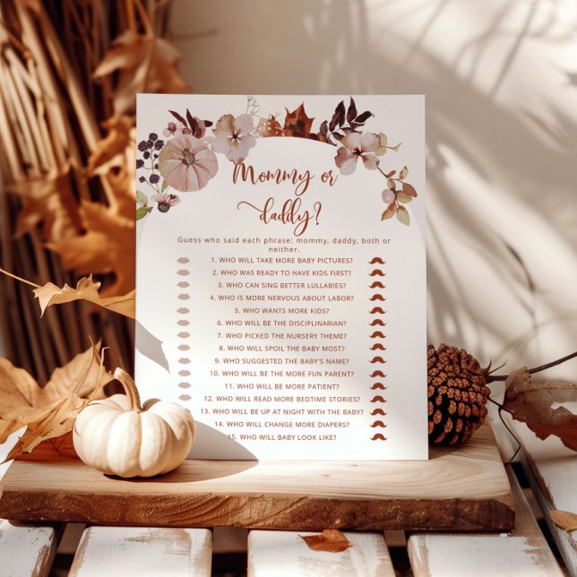 Boho fall Pumpkin mamãe ou jogo de chá de fraldas  (Criador carregado)