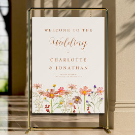 Boho Fall Wildflower Sinal de Boas-Vindas