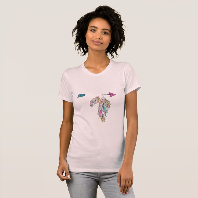 Boho Feather T-Shirt (Frente Completa)