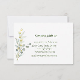 Boho Floral 3,5" x Cartões de agradecimentos plano